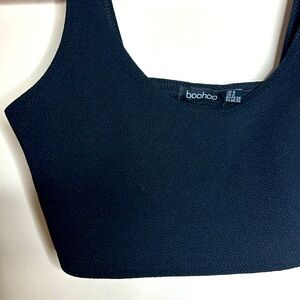 Boohoo | Black Undershirt | Cropped Top | Business | Casual | Bralette Style